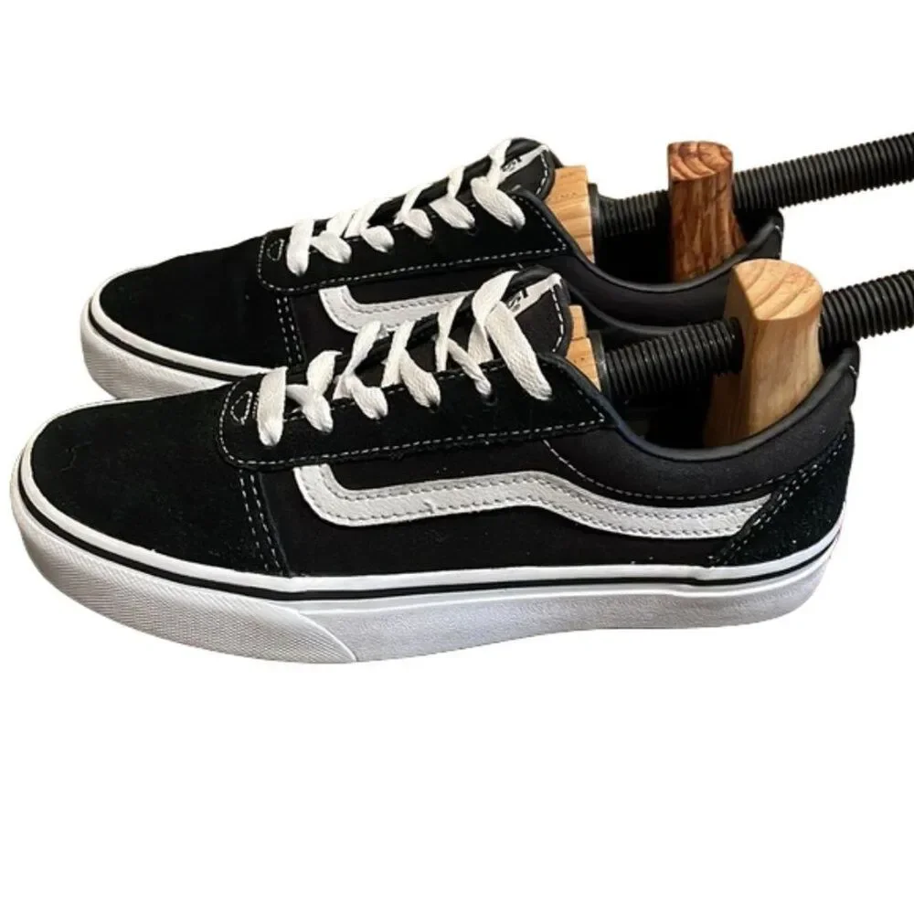 Vans Old Skool Black Suede Leather Low Top Sneaker Shoe US Youth 4.5 EU 36